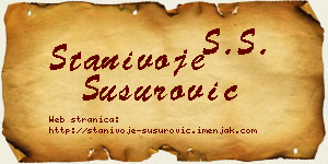 Stanivoje Susurović vizit kartica